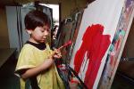Boy Painting, Art Therapy, classroom, KEPV01P05_04