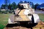 Sherman Tank, ww II, world war two, tracked vehicle, Camp Shelby, Mississippi, head-on, MYAV03P01_16