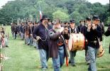Drum and Fife corps, marching band, soldiers, infantry, Civil War, color guard, men, MYAV03P07_09