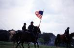 Flag, Horses, soldiers, infantry, battle, Civil War, MYAV03P08_03