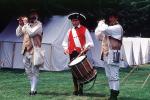 Drum and Fife Corps, Tents, Encampment, Revolutionary War, combat, battlefield, troops, uniforms, americana, soldiers, colonial, American Revolution, History, Historical, British Army, War of Independence, MYAV03P13_05