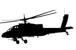 AH-64 silhouette Apache, logo, shape, MYAV04P01_14M