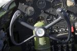 Steering Column, steam gauges, Cockpit, A-26 Invader, #41-39303, Pacific Coast Air Museum, Santa Rosa, California, MYFD01_159