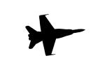 F-18 Hornet silhouette shape, Planform, MYFV02P09_08M