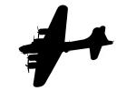 silhouette of a B-17G, MYFV04P09_09M