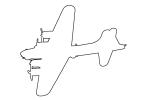 B-17G outline, line drawing, MYFV04P09_09O