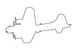 B-17G outline, line drawing, MYFV04P09_17O