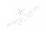 Messerschmitt Me-262 Swallow outline, line drawing, MYFV11P13_17O