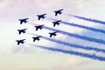 Folland FO-141 Gnat Formation Flying, flight, airborne, smoke, RAF, MYFV13P09_16B.0359