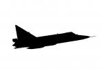 0-70854, Convair F-102 Delta Dagger Silhouette, Vermont Air National Guard, silhouette, logo, shape, MYFV13P12_10M