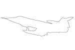 F-104 Outline, line drawing, shape, MYFV13P12_17O