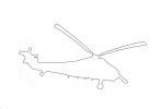 Westland Wessex helicopter line drawing, outline, MYFV13P14_19O