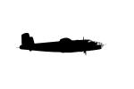 North American B-25 Mitchell silhouette, logo, shape, MYFV14P03_17M