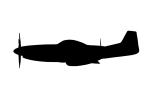 North American P-51D Mustang mask, silhouette, MYFV14P08_03BM