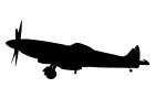 Spitfire silhouette, logo, shape, MYFV14P11_13M