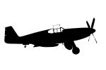 North American P-51C Mustang Silhouette, logo, shape, MYFV14P11_15M