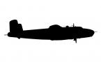B-25 Mitchell silhouette, logo, shape, MYFV15P04_16M