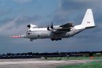 XV208, Snoopy DERA, Lockheed C-130K Hercules W2 XV208, Weather Herc, landing, DERA Meteorological Research Flight, MYFV18P07_16