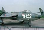 Hawker Hunter, British jet fighter aircraft of the 1950s and 1960s, N-122, 1960s, MYFV19P12_06