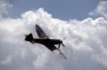 Spitfire in flight, airborne, clouds, MYFV27P07_05