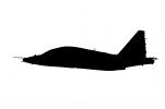 Sukhoi Su-28 Frogfoot silhouette, MYFV29P04_03M