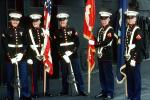 smiling Marine Detachment for Security on Board the USS Ranger, Color Guard, MYMV01P06_04