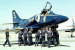 Aviators at an A-4F Skyhawk, The Blue Angels, Number-3, 3 July 1983, MYNV01P15_02