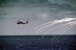 Anti Missle Flares being deployed, Sikorsky SH-60B Seahawk, MYNV05P12_17