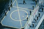 Sailors standing in Attention, Helipad, USN, United States Navy, ship, vessel, hull, warship, MYNV09P01_19