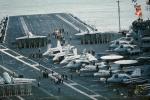 Jet Fighters preparing for launch, USS Constellation, CV-64, MYNV09P06_03