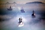 Fireboat Spraying, Coast Guard Cutter, USCG, Fleetweek, ship, vessel, hull, warship, MYNV14P02_18
