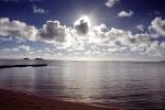 Beach, Cumulus Clouds, Pacific Ocean, Aitutaki, Cook Islands, NDPV03P04_08