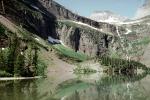Lake, Reflection, Trees, Waterfall, Glacier National Park, Mountain, water, NNMV01P03_14