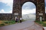 Entry Arch, structure, road, people, 1950s, NNYV05P13_01