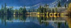Grant Lake, Reflections, Mountains, Trees, Autumn, June Lake Loop, Tranquility, NPND06_208
