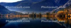 Grant Lake, Reflections, Mountains, Trees, Autumn, June Lake Loop, NPND06_212