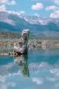 tufa tower, Cumulus Clouds, Mountains, Lake Reflection, water, NPNV02P06_09.1265