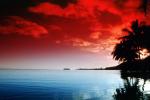 Island of Moorea, Tahiti, Sunset, Sunrise, Sunclipse, Sunsight, NWSV13P15_12