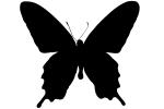 Butterfly silhouette, logo, shape, OECV03P08_02M