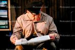 Old Man reading Newspaper, PBAV01P13_02.1565