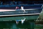 Women, pond, water reflection, Justin Herman Plaza, fountain, Aquatics, PBTV02P09_19