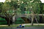 Bridge, park, trees, lake, water, Tokyo, PBTV03P05_17