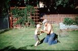boxing, Father, Son, Backyard, 1960s, PCFV03P01_11