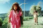 Girl carrying vegetation, woman, deforestation, desertification, PDCV01P07_05