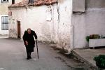 Woman Walking with Cane, Politika, Greece, PFSV05P10_16