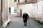 Woman Walking with Cane, Politika, Greece, PFSV05P10_17