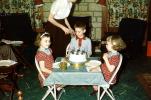 Boys, Girls, Cake, Table, 1950s, PHBV03P09_01