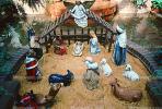 Nativity Scene, manger, Baby Jesus, crib, lamb, Mother Mary, camels, oxen, Three Wisemen, angels, figurines, PHCV01P08_13