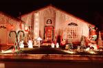 Candy cane, trees, Christmas Lights, decoration, storybook scene, reindeer, Santa Claus, frontyard, house, home, Nipomo, PHCV02P07_07