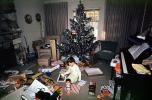 Presents, Decorations, Ornaments, Tree, Christmas Morning, boy, piano, 1960s, PHCV02P11_14